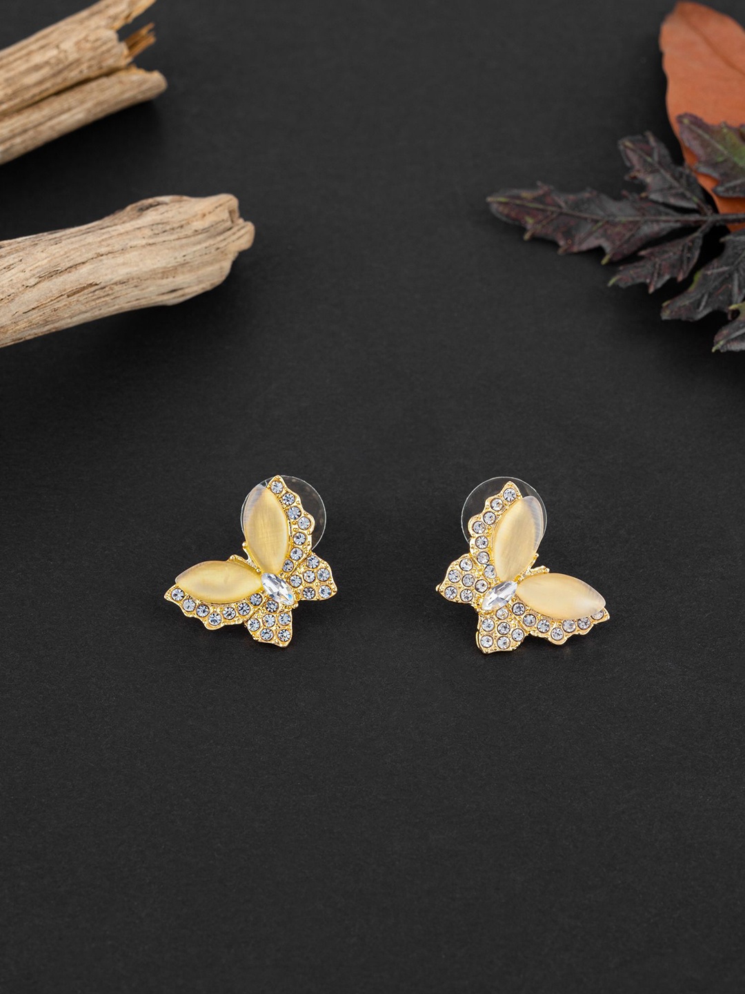 

E2O Contemporary Drop Earrings, Gold