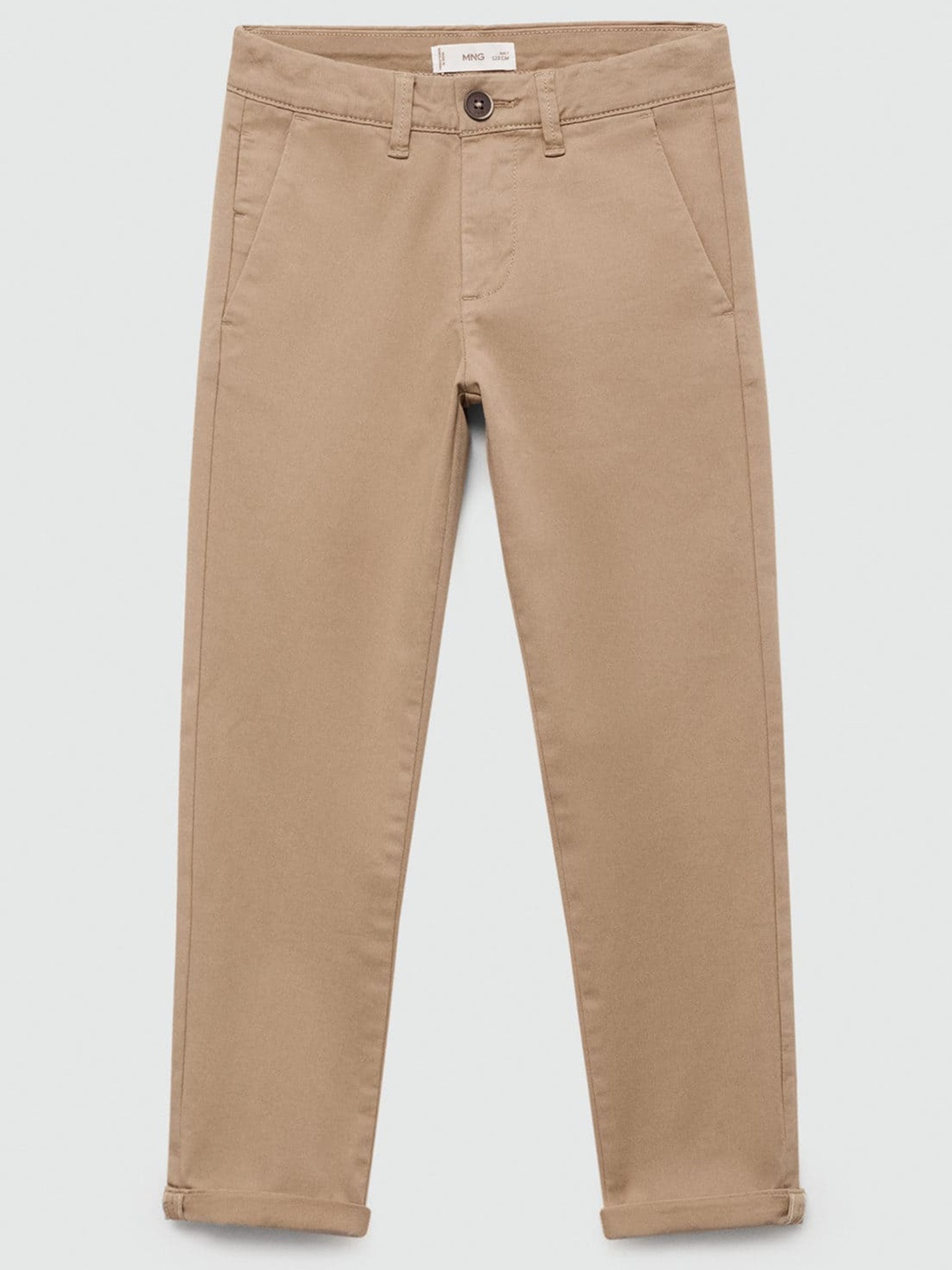 

Mango Kids Boys Slim Fit Chinos Trousers, Brown
