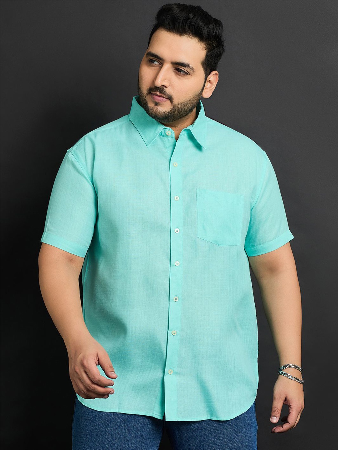

bigbanana Plus Size Casual Shirt, Sea green