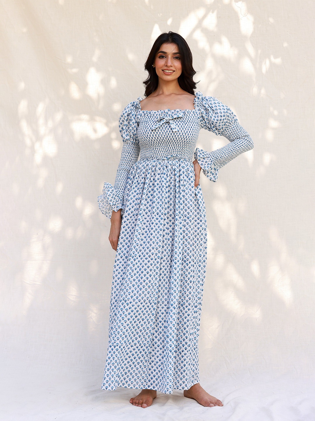 

MOONSTRUCK Printed Maxi Dress, Blue