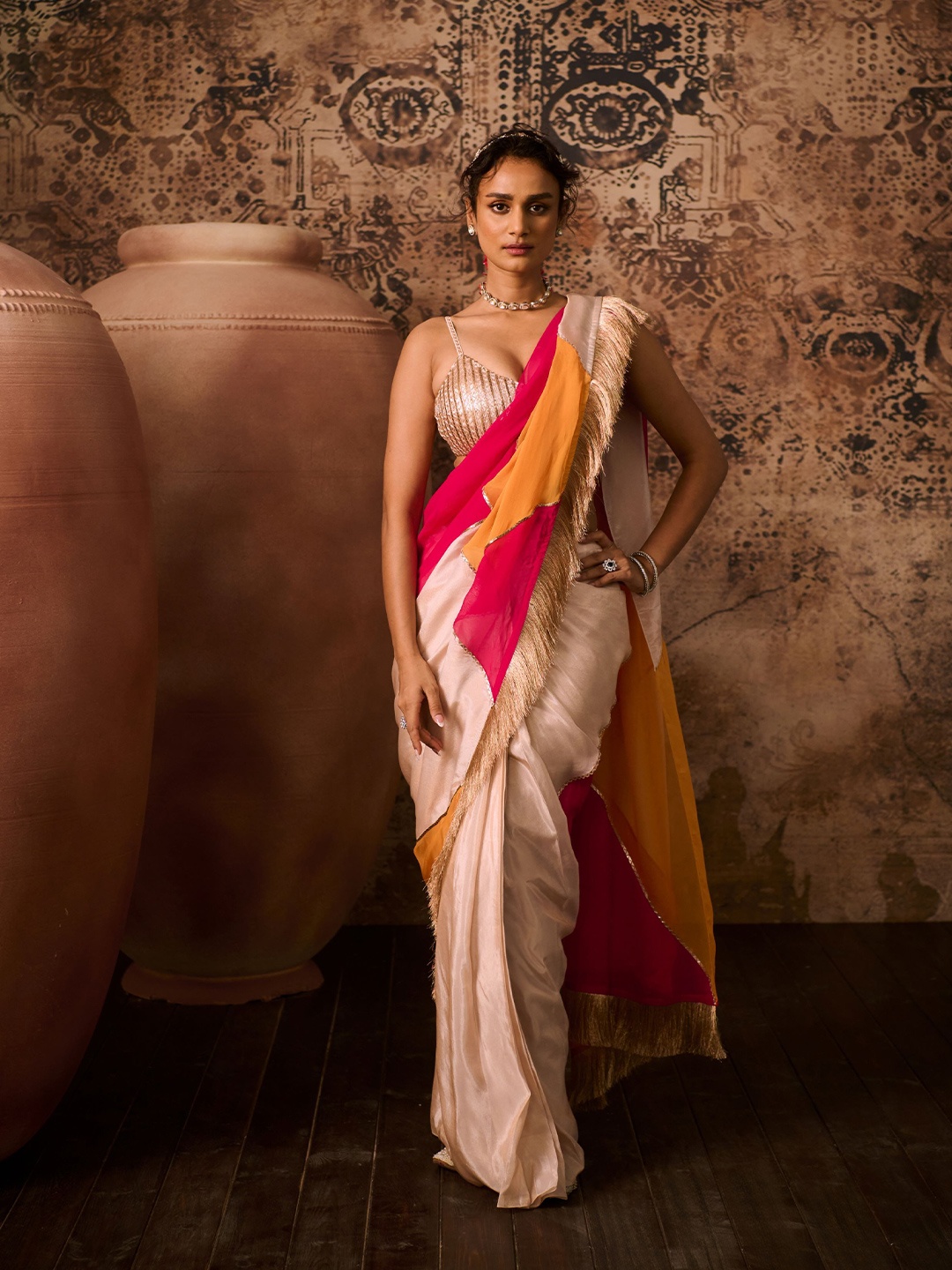 

Masumi Mewawalla Embellished Saree, White