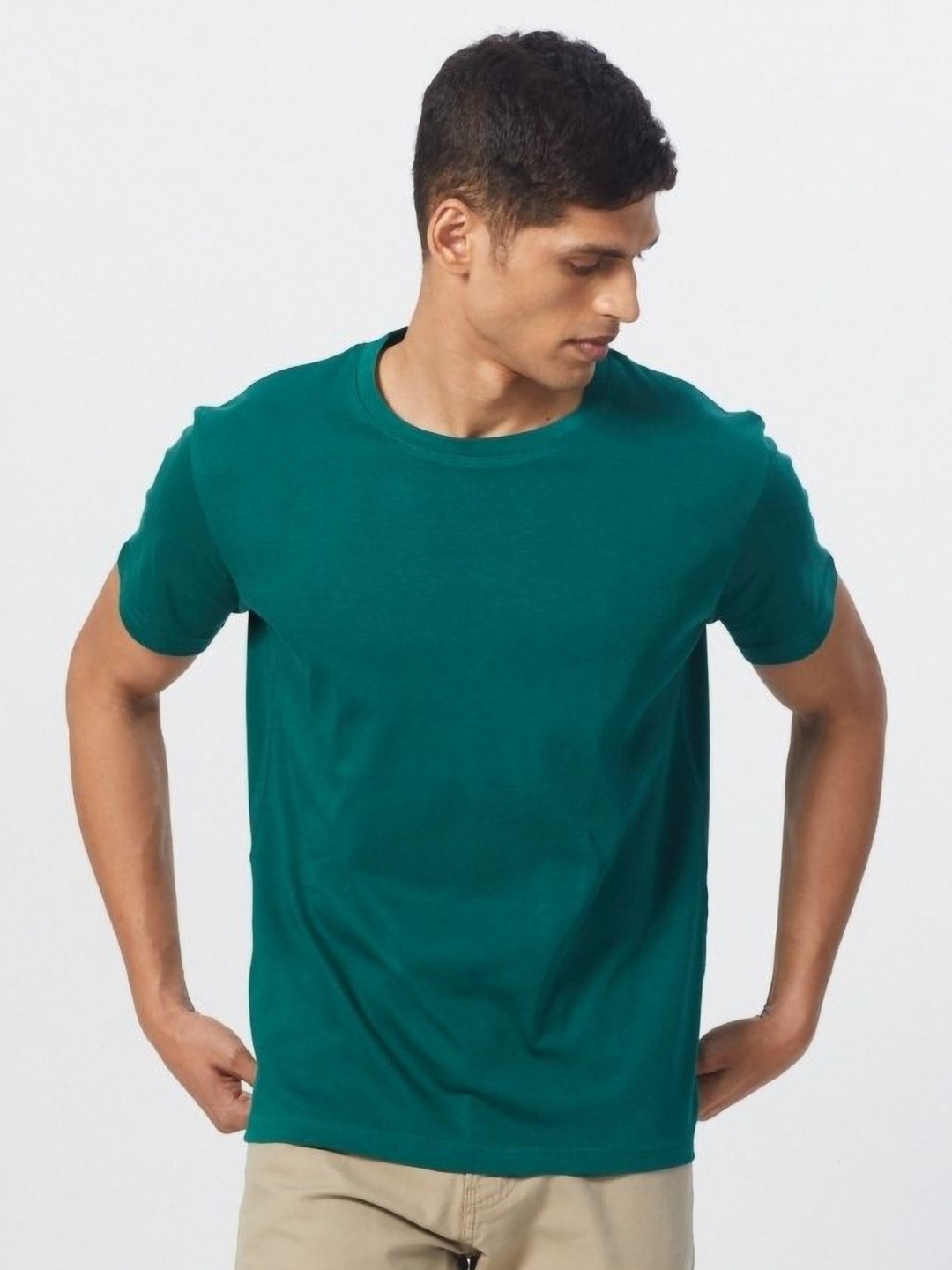 

Creatures of Habit Men Vintage Crew Neck Tshirt, Green