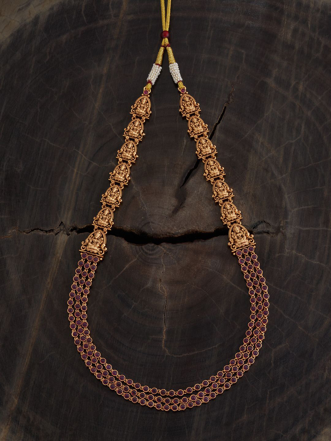

Kushal's Fashion Jewellery Gold-Plated Antique Necklace