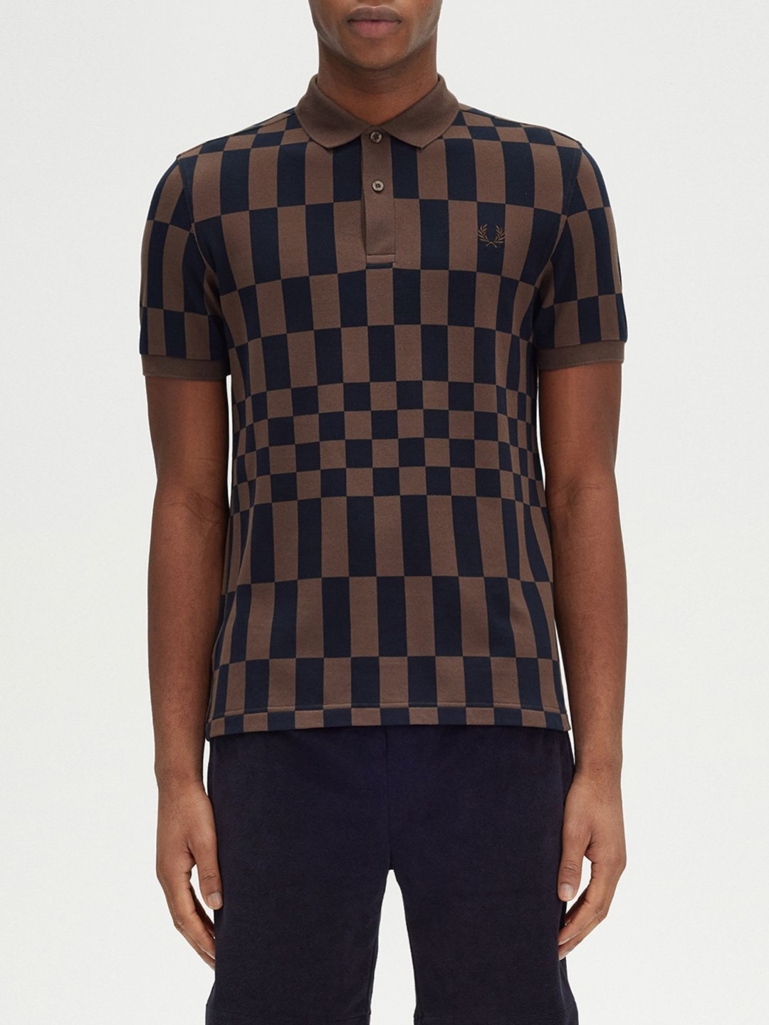 

Fred Perry Men Striped Polo Collar Pockets T-shirt, Red