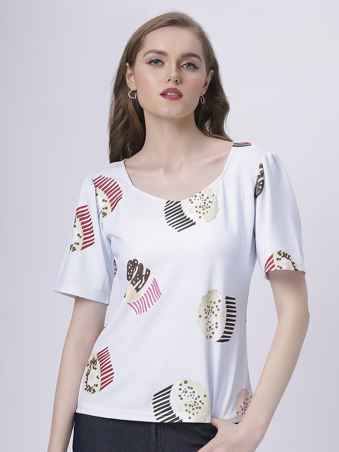 

BABA YAGA Print Top, White