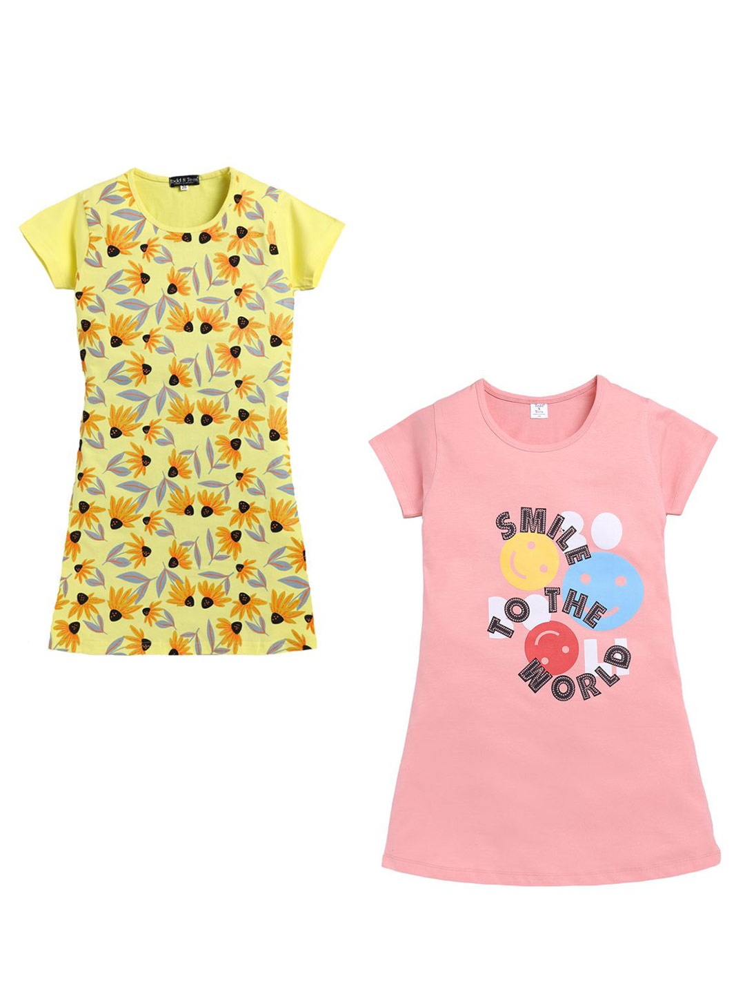 

Todd N Teen Girls Graphic Printed Nightdress, Pink