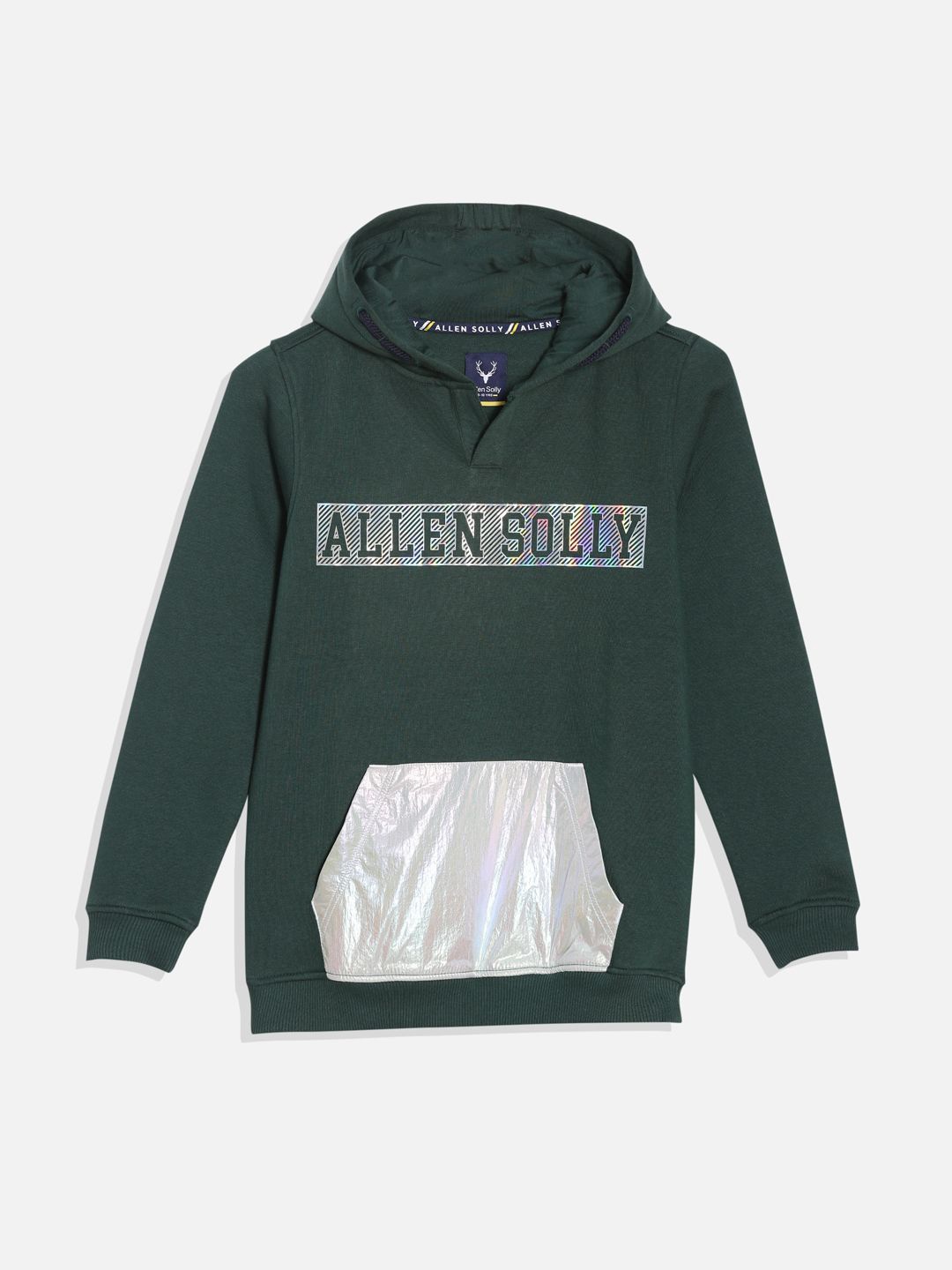 

Allen Solly Junior Boys Printed Hooded Sweatshirt, Green