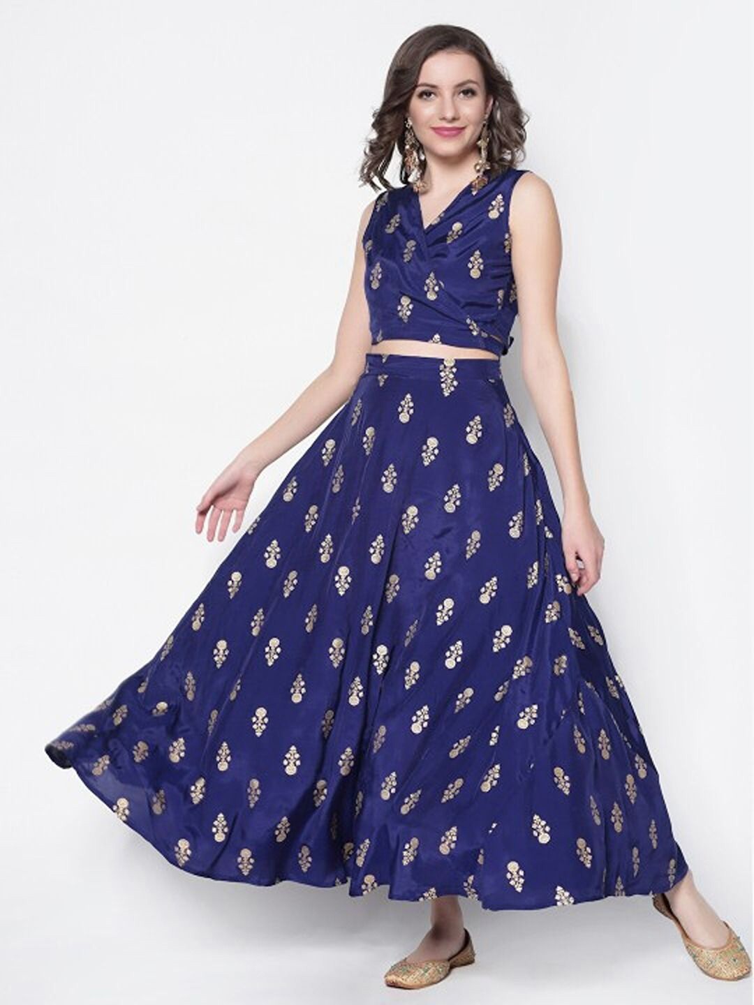 

Sera Printed Ready to Wear Lehenga &, Blue