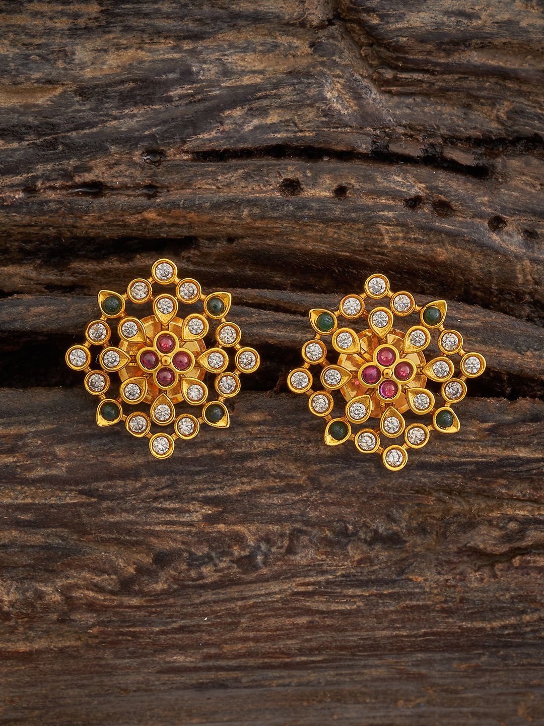 

Kushal's Fashion Jewellery Gold-Plated Cubic Zirconia Classic Studs, White