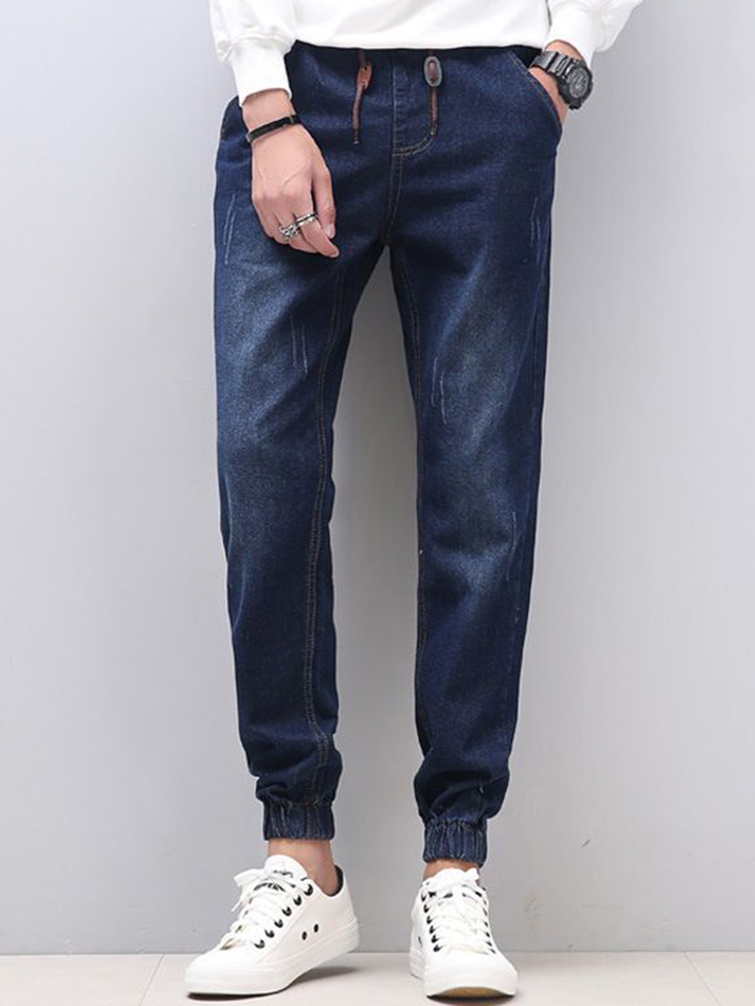 

StyleCast Men Jogger Mid-Rise Jeans, Blue