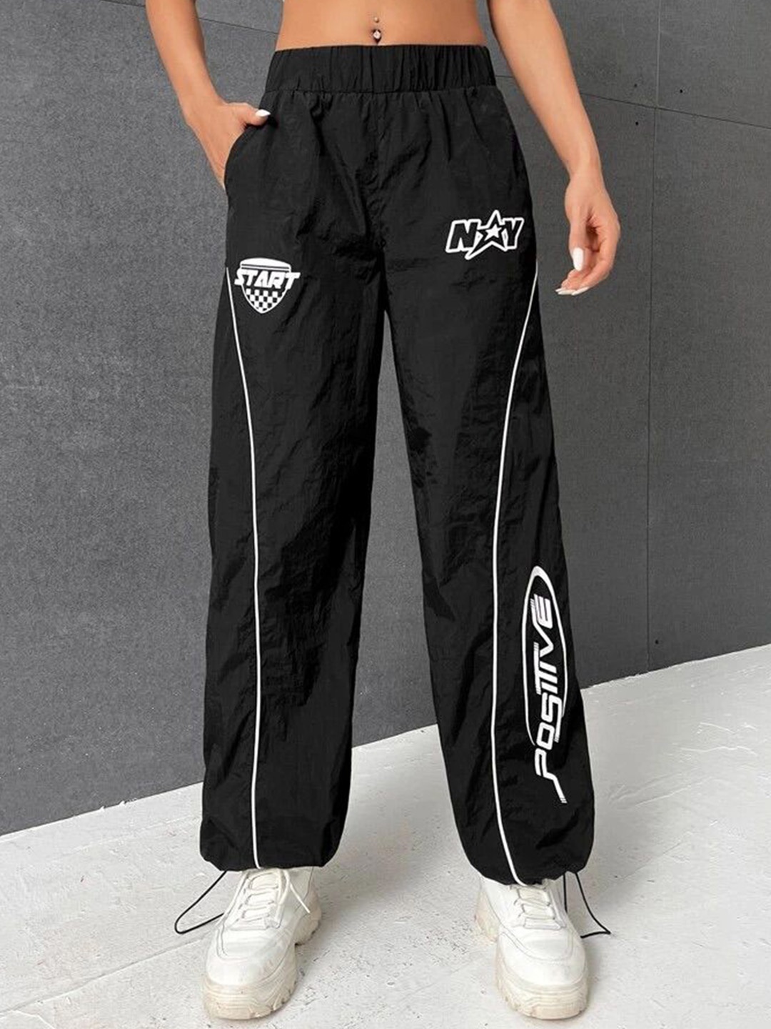 

TABADTOD Women Relaxed Loose Fit Trousers, Black