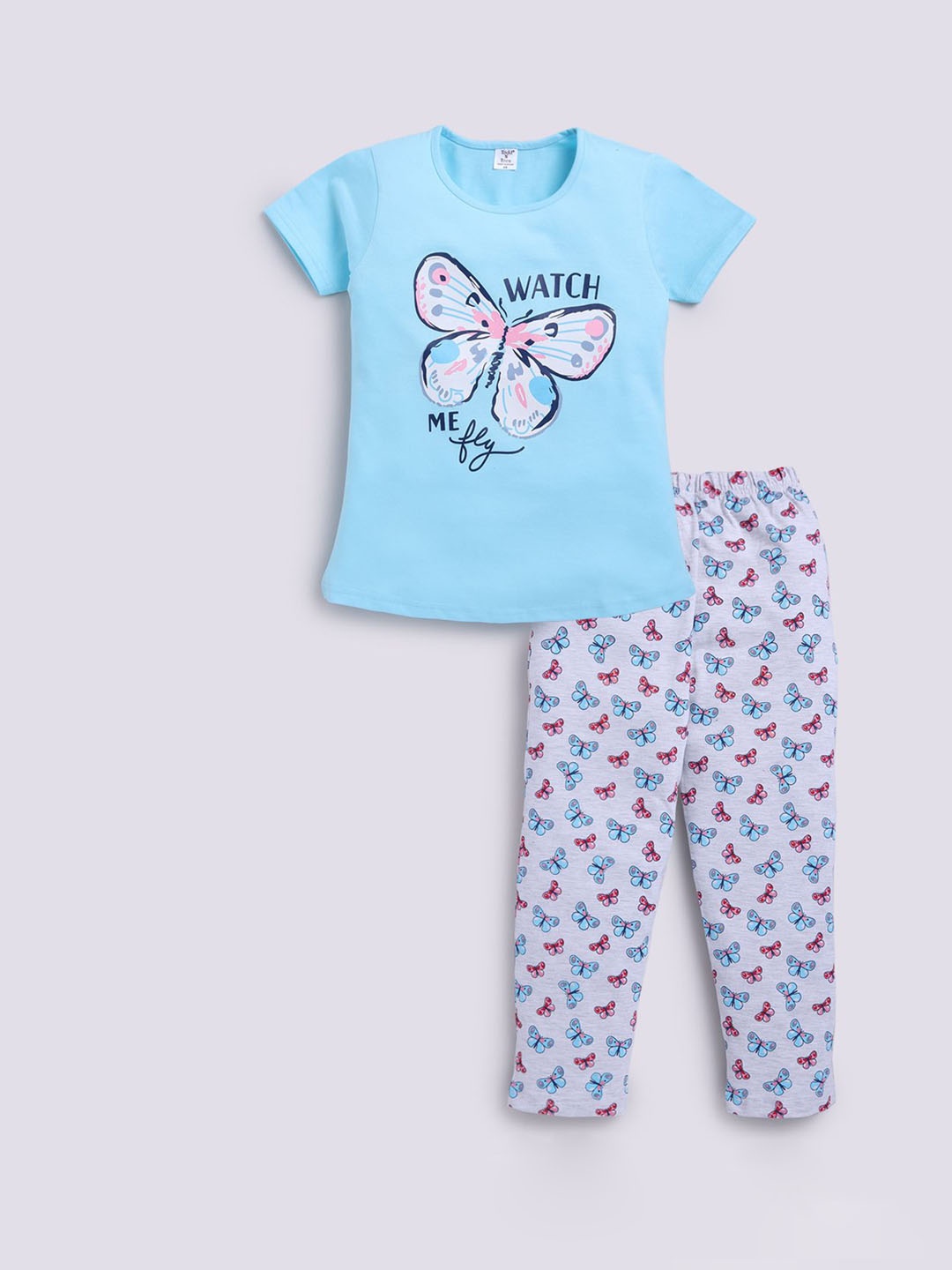 

Todd N Teen Girls Printed Night suit, Blue