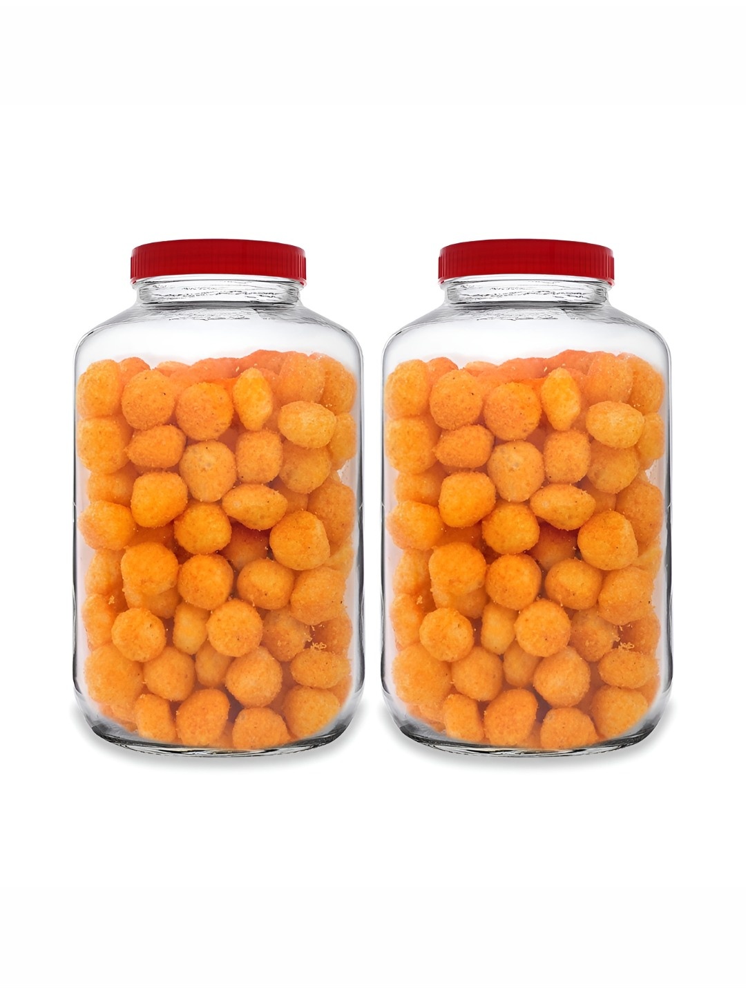 

CROCO JAR Piramal Transparent 2 Pieces Storage Glass Jars & Containers 4.5L Each
