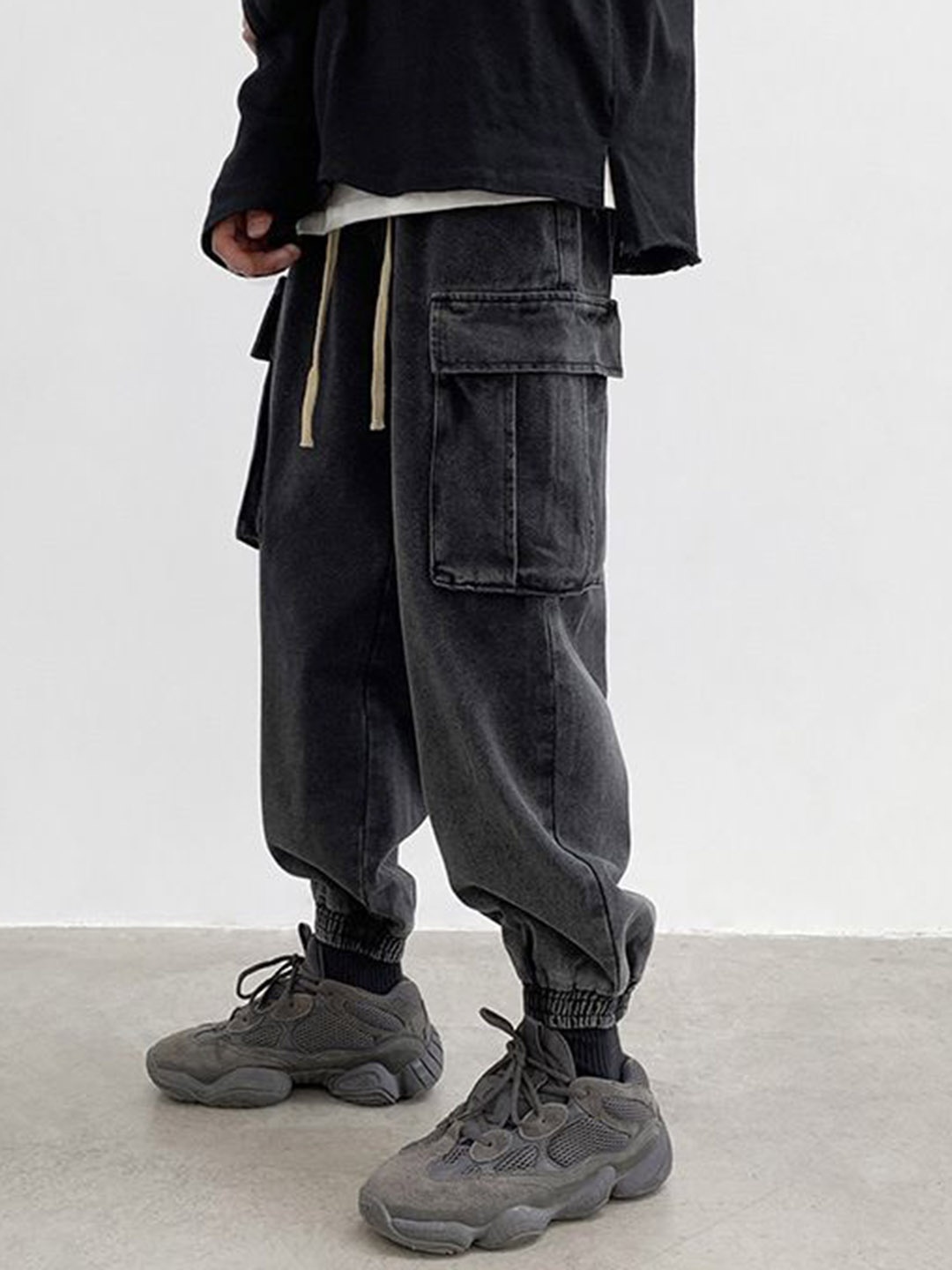 

StyleCast Men Light Fade Denim Jogger Jeans, Black