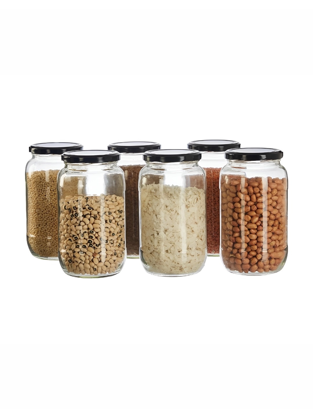 

CROCO JAR Piramal Transparent 6 Pieces Storage Glass Containers 1L Each