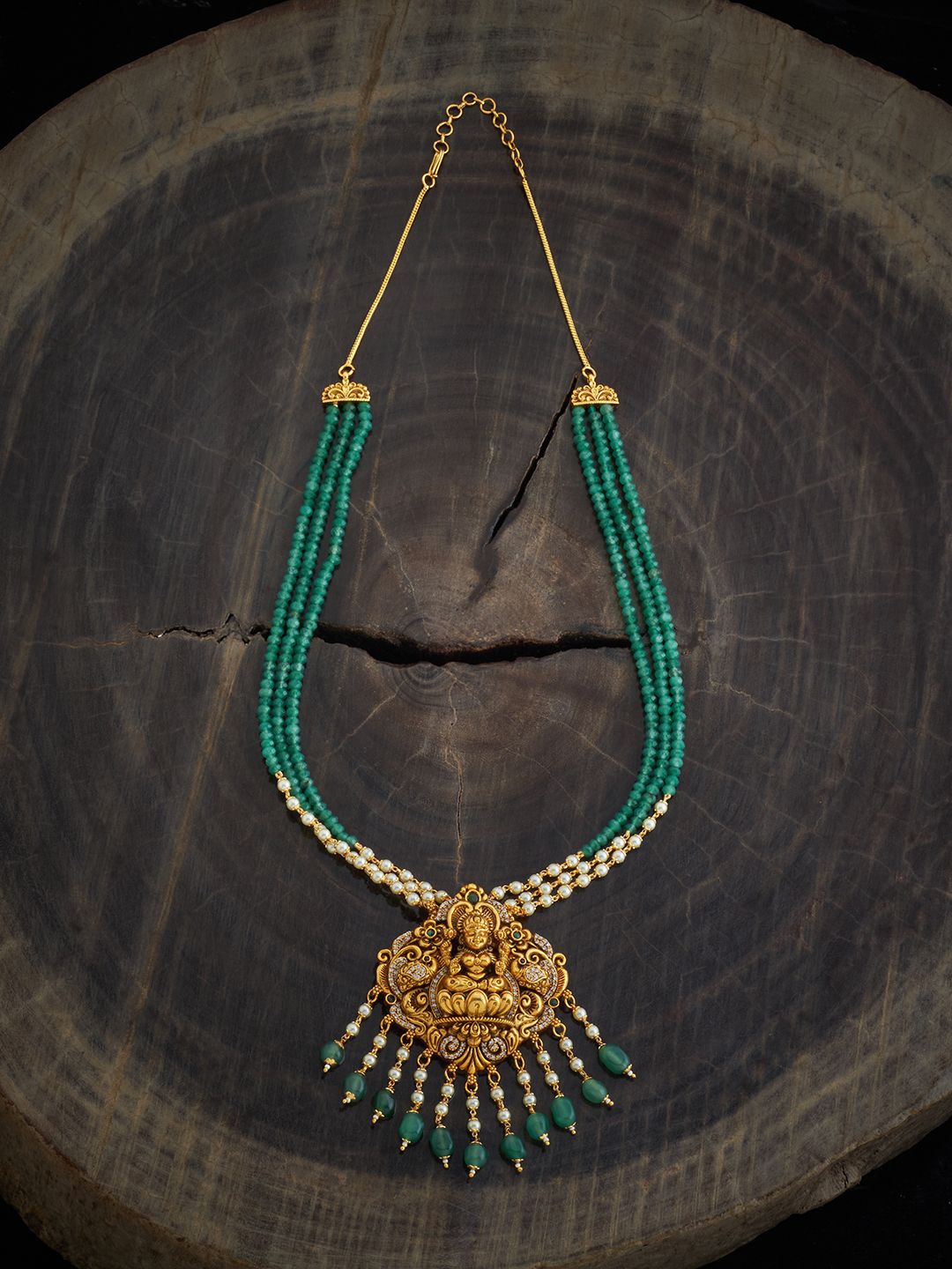 

Kushal's Fashion Jewellery Gold-Plated Antique Necklace