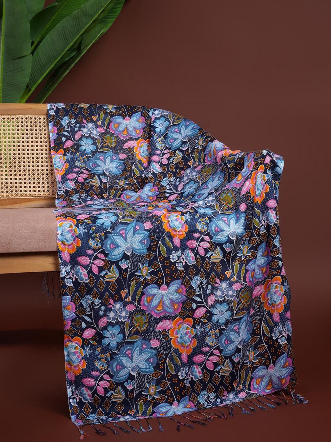 

J Style Women Printed Scarf, Blue