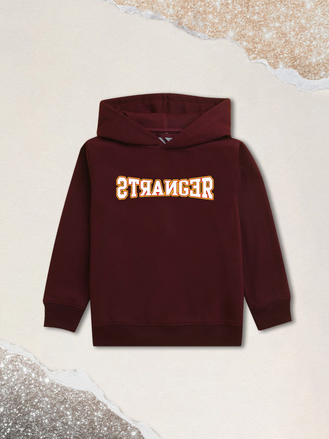 

NUSYL Boys Printed Hooded Sweatshirt, Maroon
