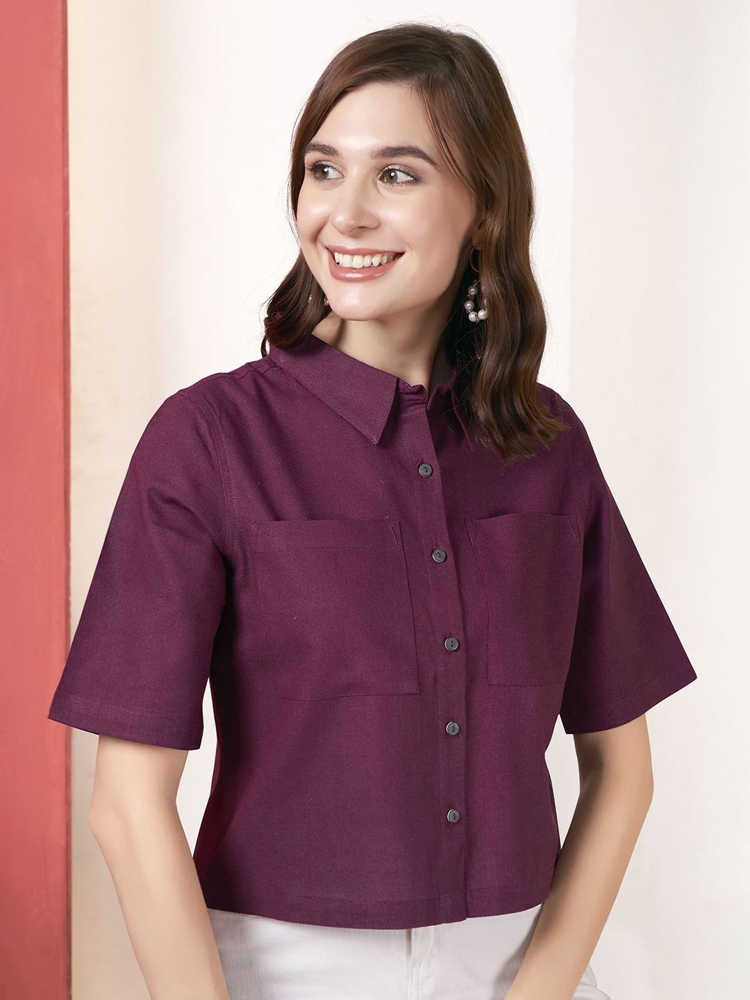 

Anouk Cotton Top, Purple