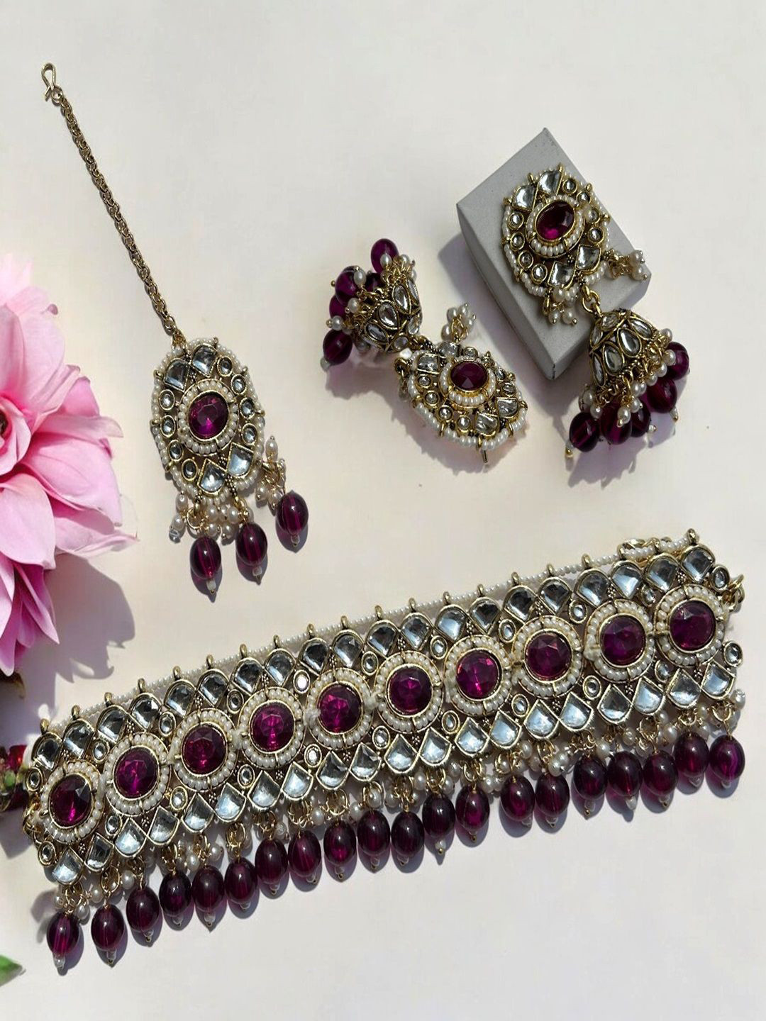 

AccessHer Gold-Plated Pearl Beaded Jewellery Set