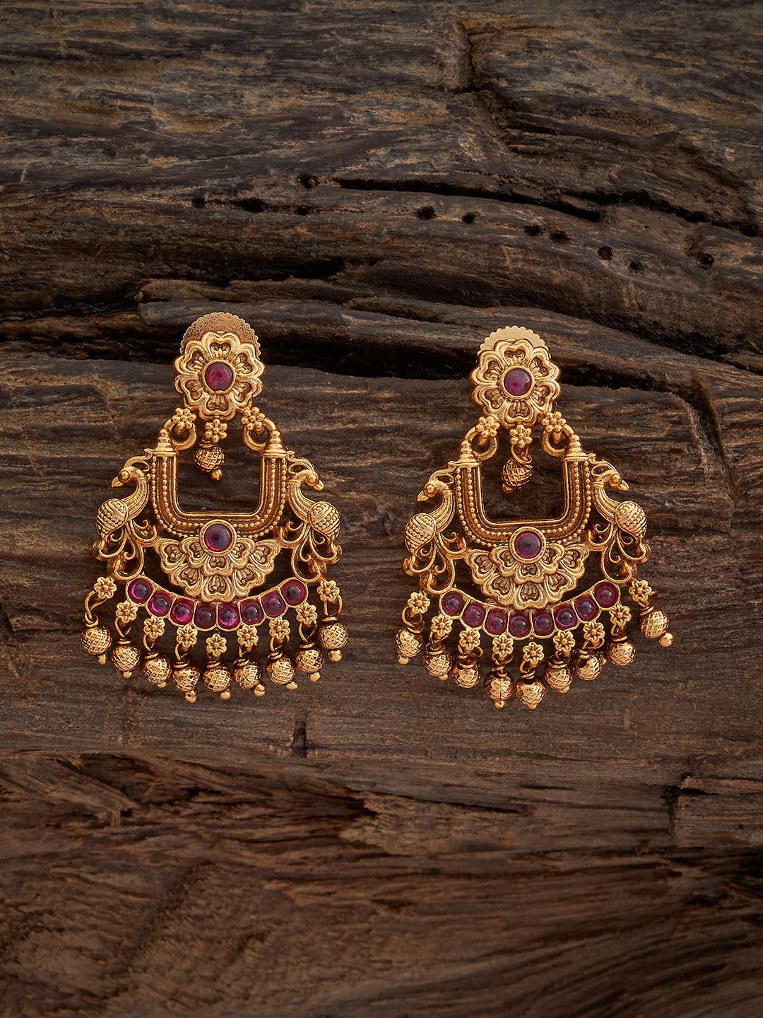 

Kushal's Fashion Jewellery Gold-Plated Classic Drop Earrings