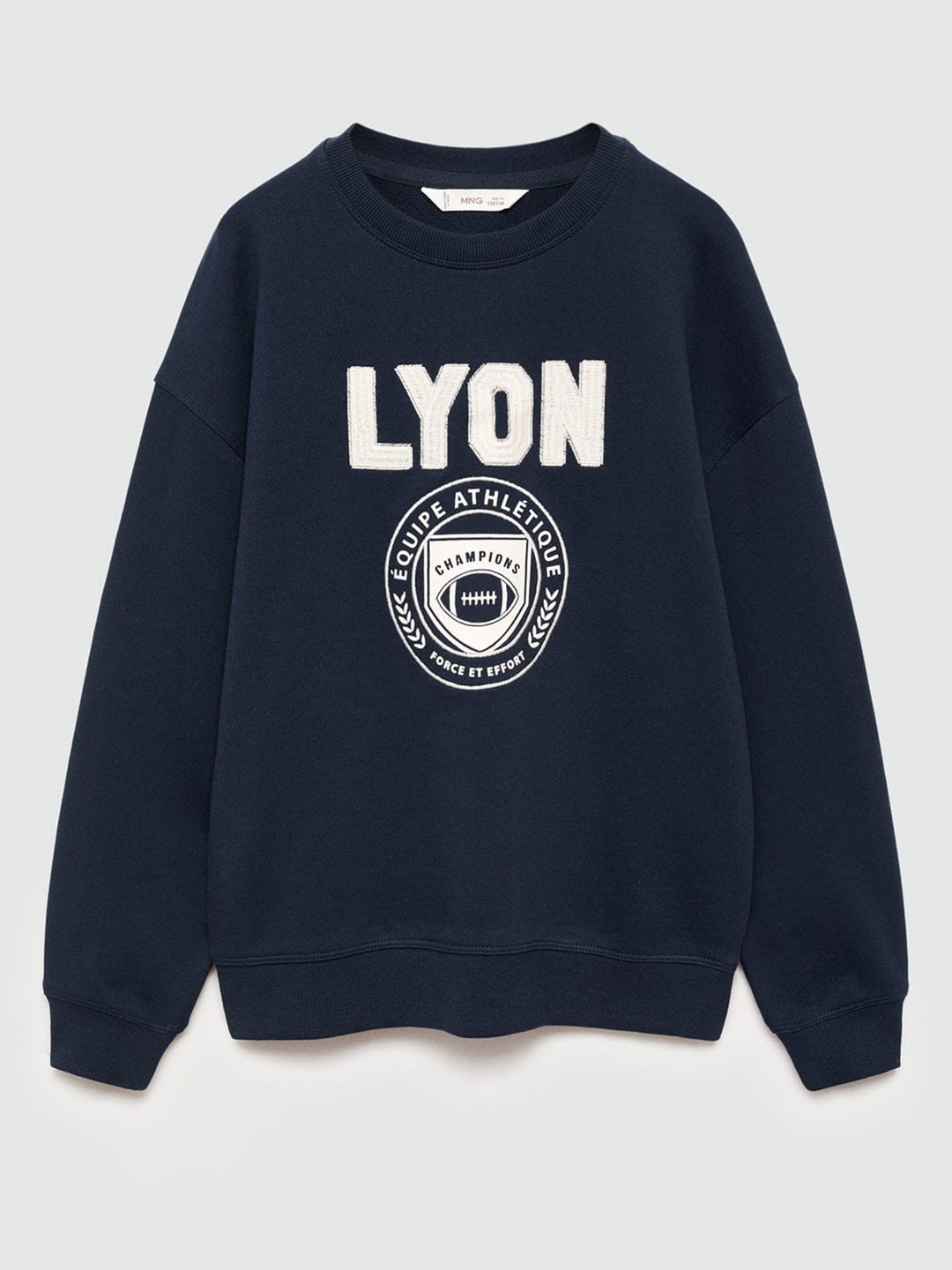 

Mango Kids Boys Pure Cotton Typography Printed Sweatshirt, Navy blue