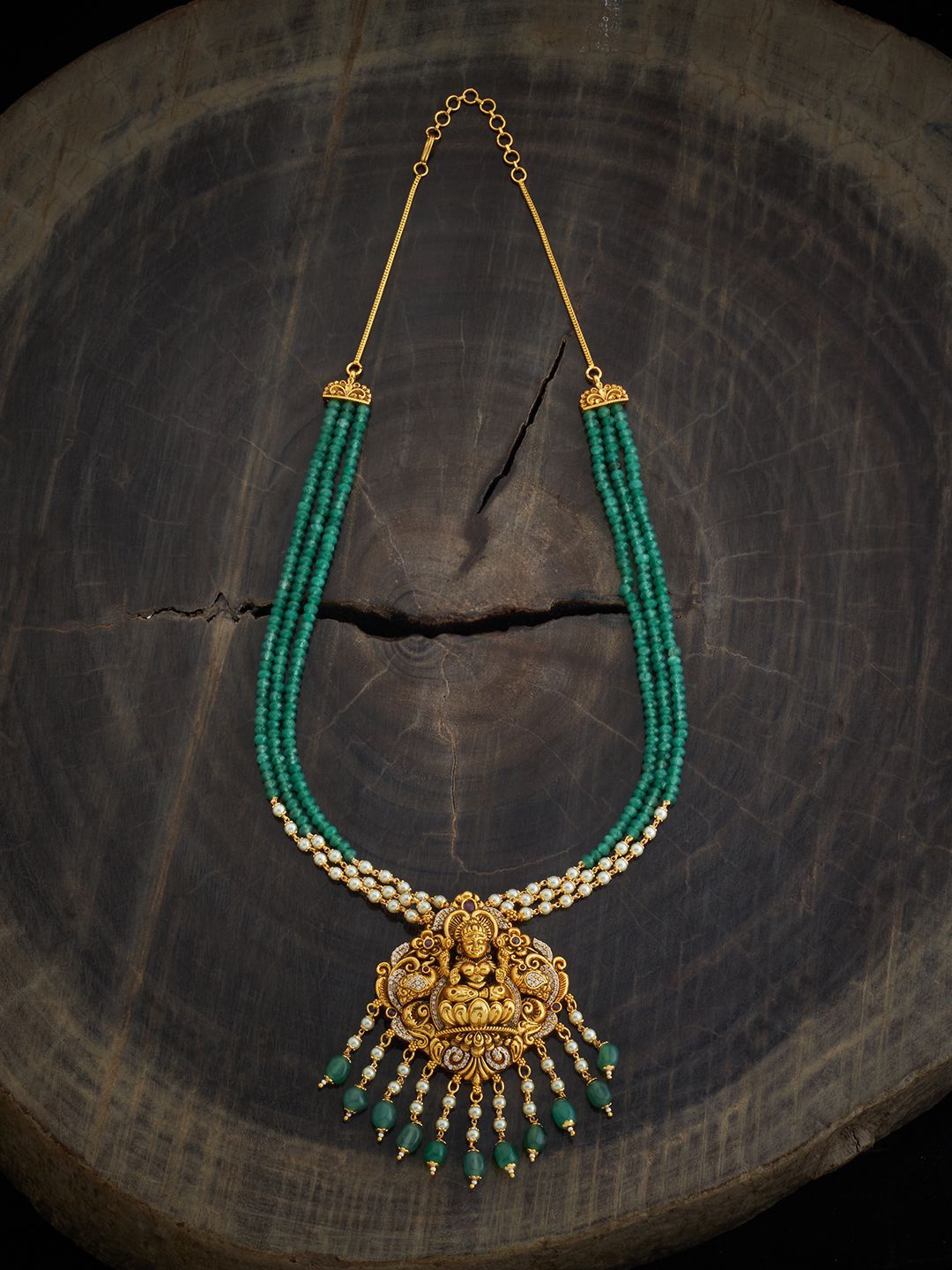 

Kushal's Fashion Jewellery Gold-Plated Artificial Beads Beaded Antique Necklace