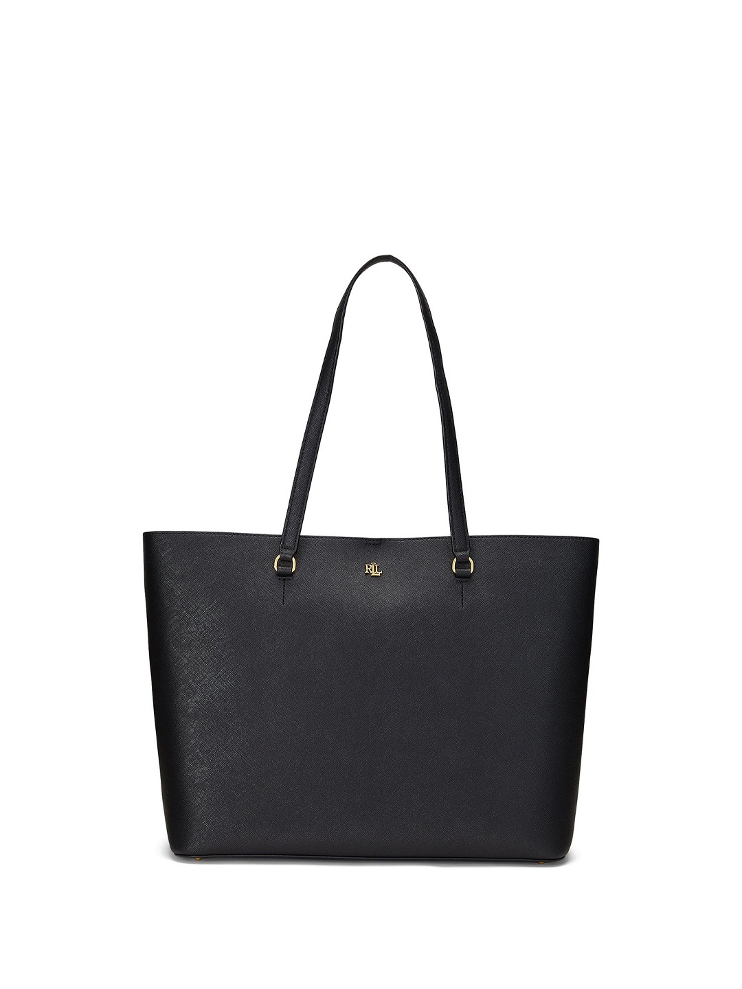 

Polo Ralph Lauren Crosshatch Leather Large Karly Tote, Black