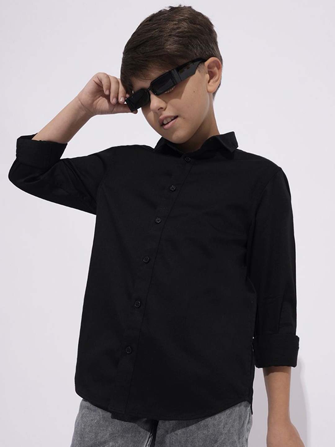 

Jack & Jones Junior Boys Opaque Casual Shirt, Black