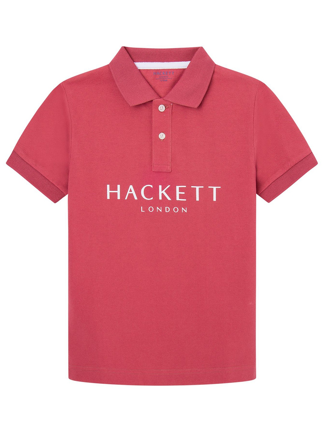 

HACKETT LONDON Boys Typography Polo Collar T-shirt, Red