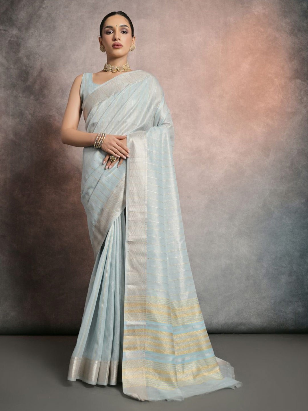 

MySilkLove Woven Design Zari Saree, Blue