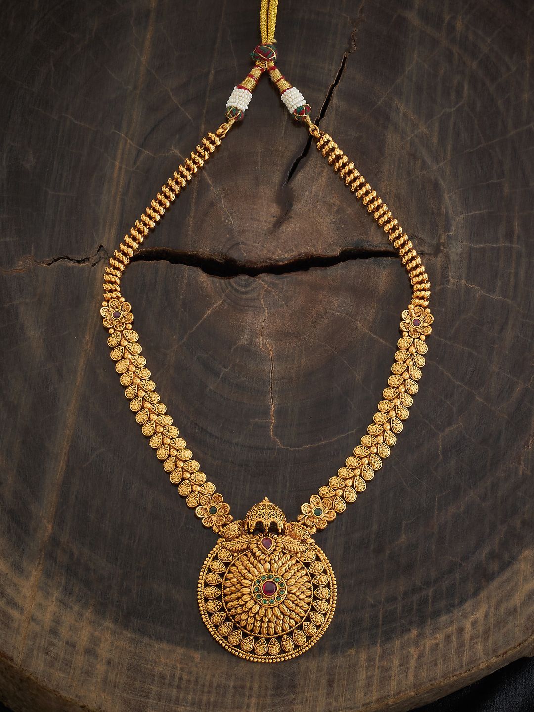 

Kushal's Fashion Jewellery Copper Gold-Plated Antique Necklace