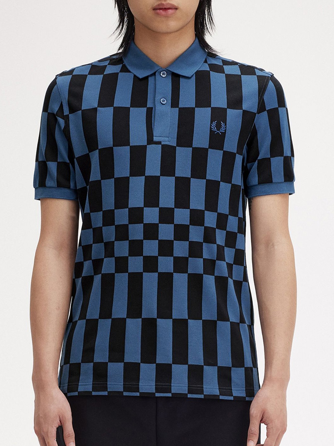 

Fred Perry Men Striped Polo Collar Pockets T-shirt, Black