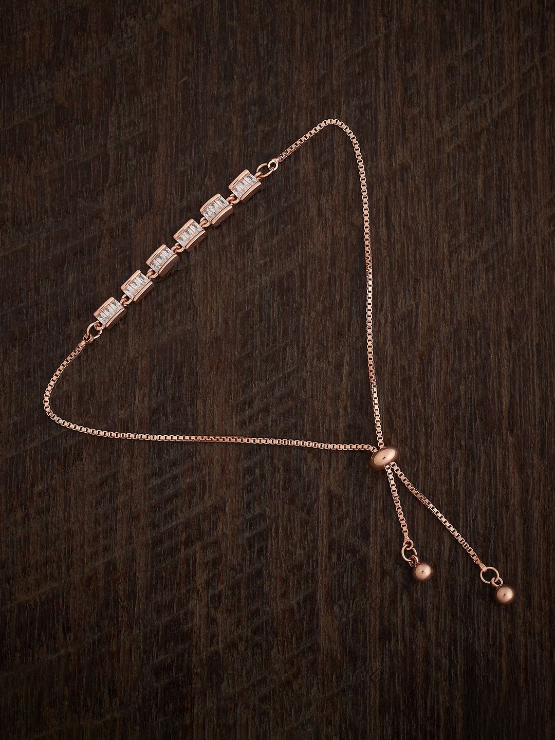 

Kushal's Fashion Jewellery Rose Gold-Plated Cubic Zirconia Armlet