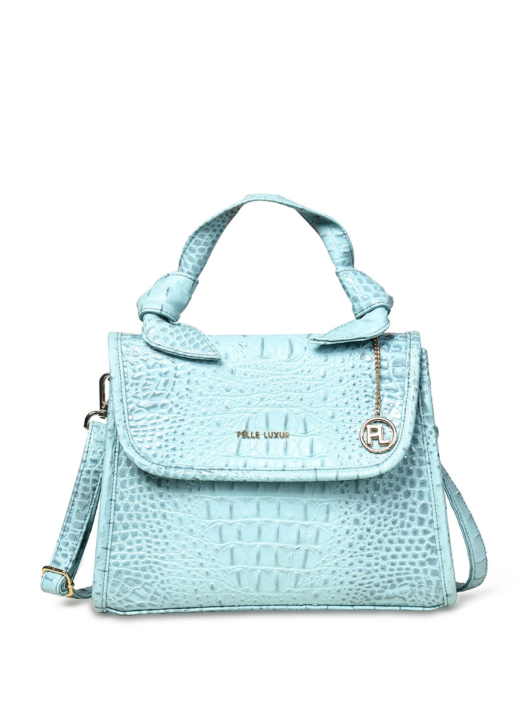 

PELLE LUXUR PU Structured Handheld Bag, Blue