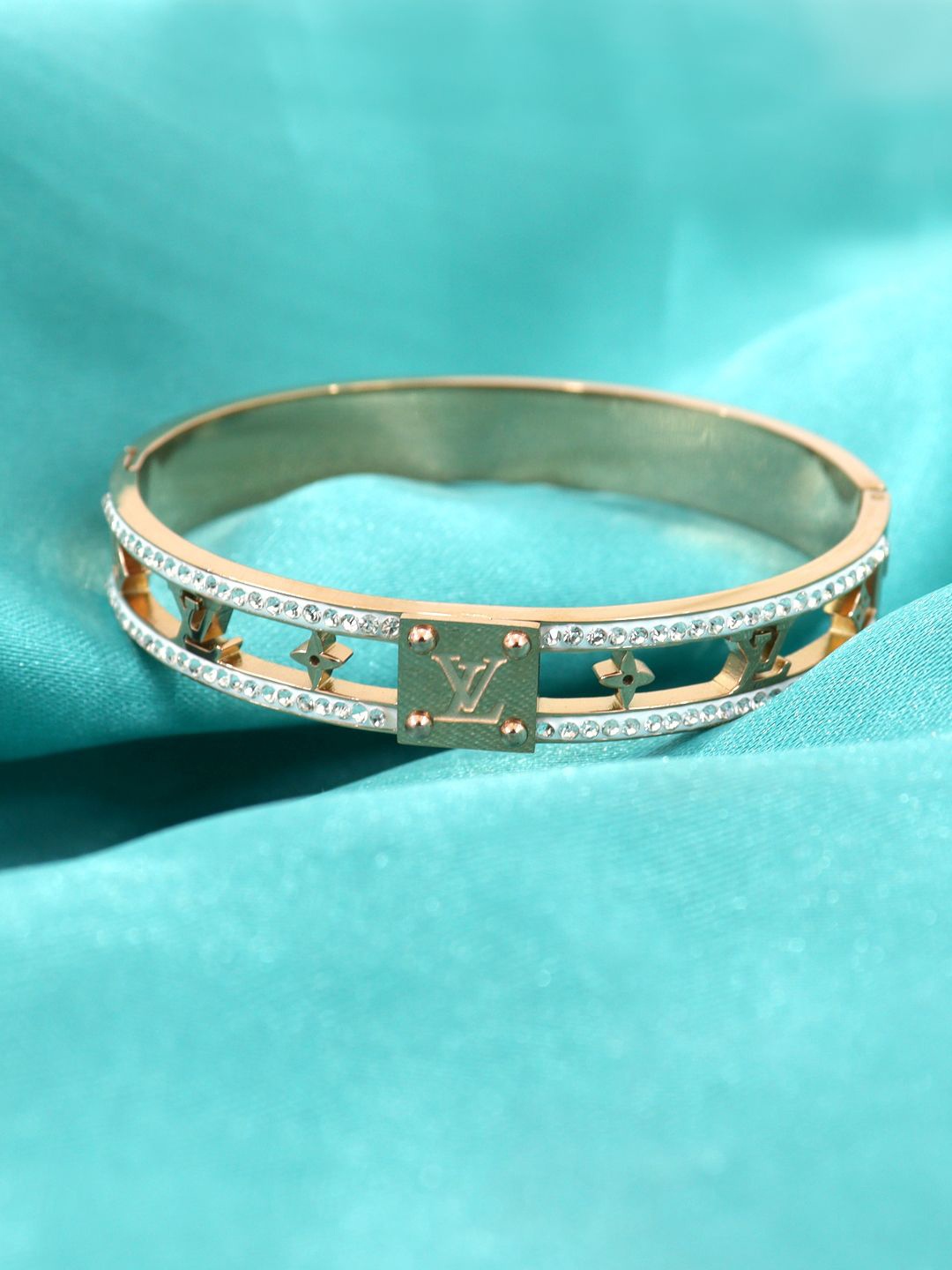 

Krelin Women Antique Rose Gold-Plated Bangle-Style Bracelet