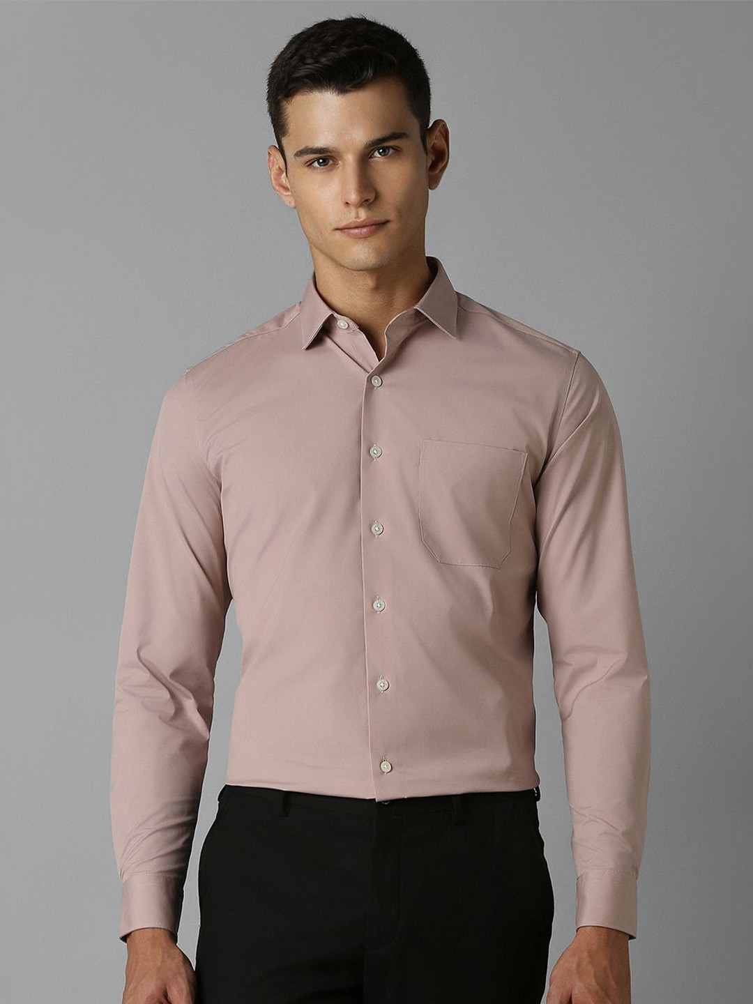 

Louis Philippe Men Slim Fit Opaque Formal Shirt, Beige