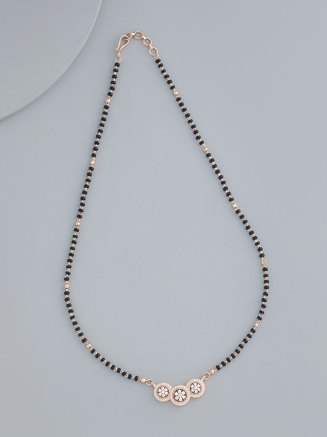 

Kushal's Fashion Jewellery Rose Gold Plated Artificial Stones Mangalsutra