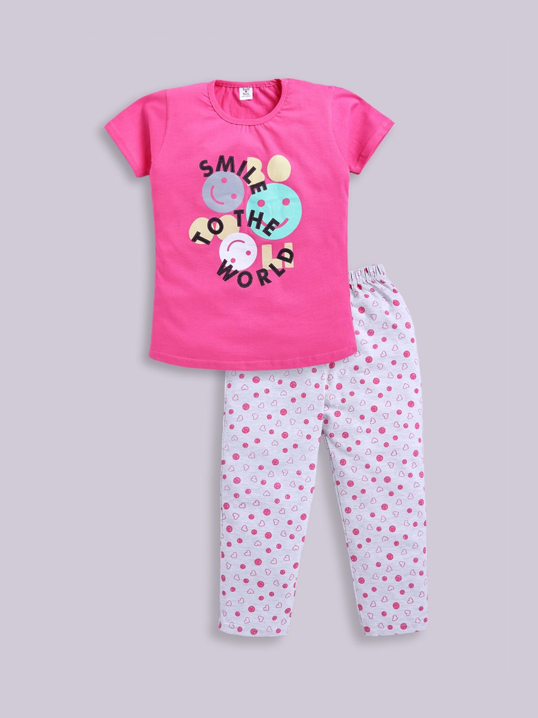 

Todd N Teen Girls Printed Night suit, Pink