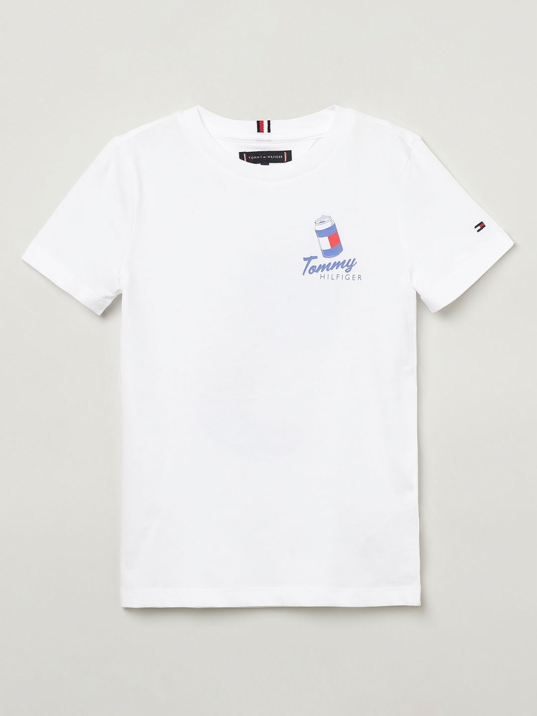 

Tommy Hilfiger Boys Typography High Neck T-shirt, White
