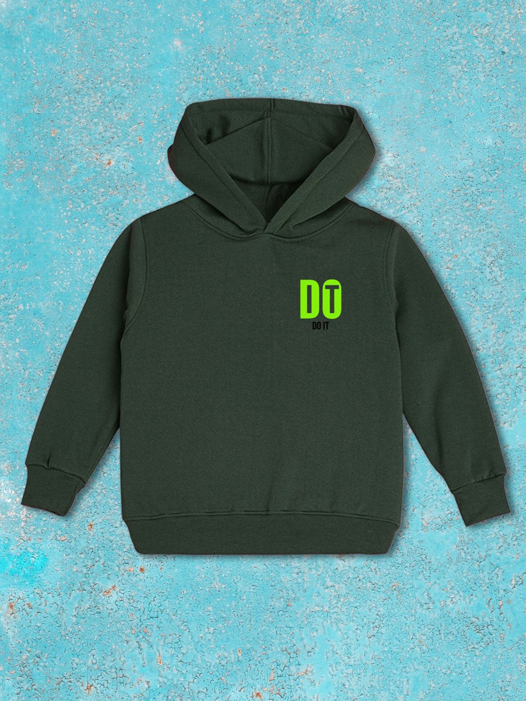 

NUSYL Boys Hooded Sweatshirt, Green