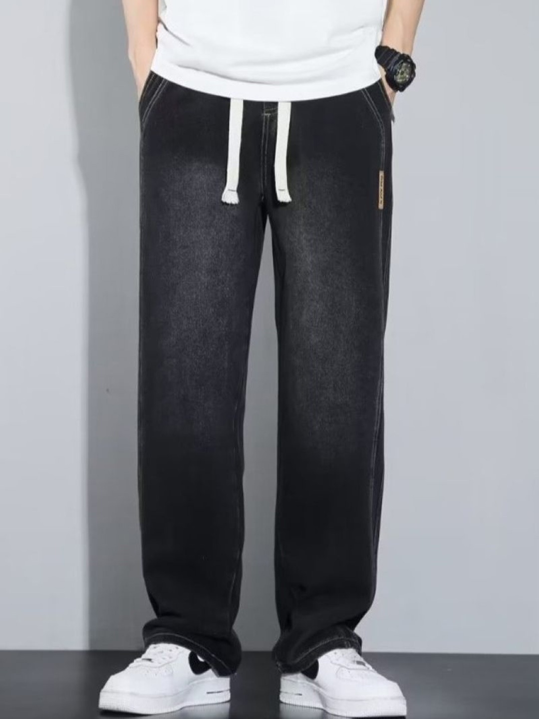 

StyleCast Men Relaxed Fit Jeans, Black