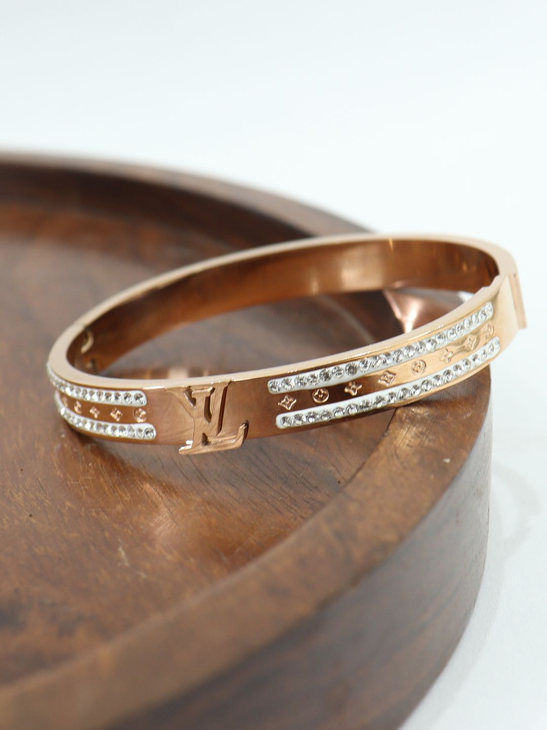

KRENOZ Women Rose Gold-Plated Bangle-Style Bracelet