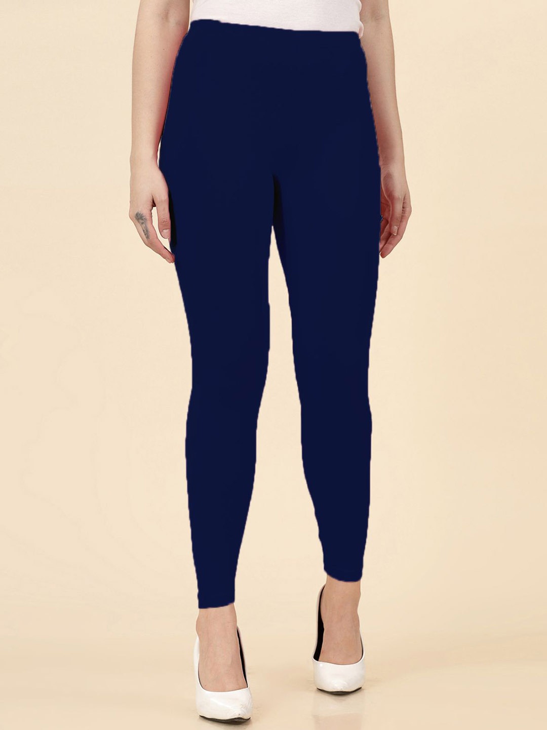

Stylum Mid Rise Ankle Length Leggings, Navy blue