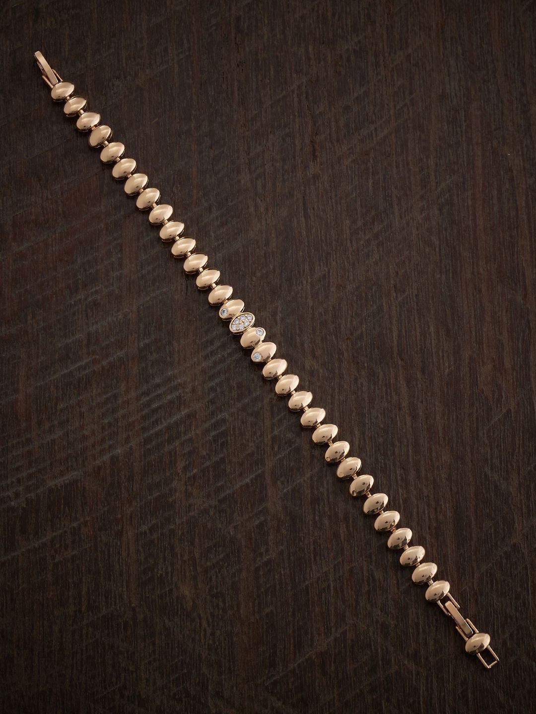 

Kushal's Fashion Jewellery Cubic Zirconia Gold-Plated Armlet Bracelet