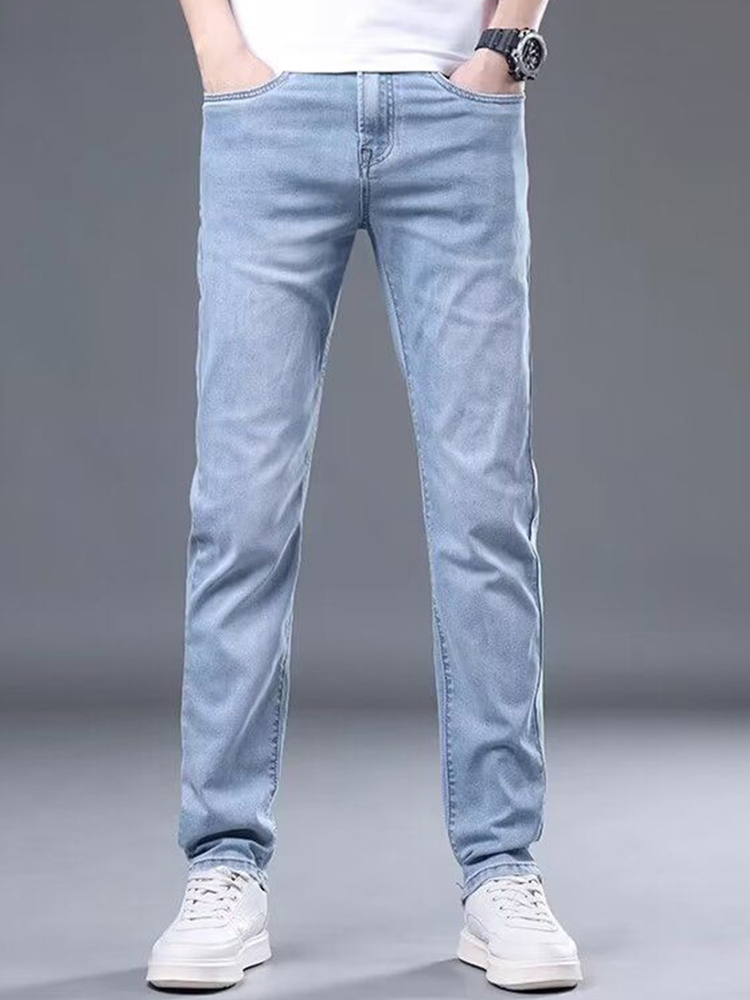 

StyleCast Men Slim Fit Mid-Rise Jeans, Blue