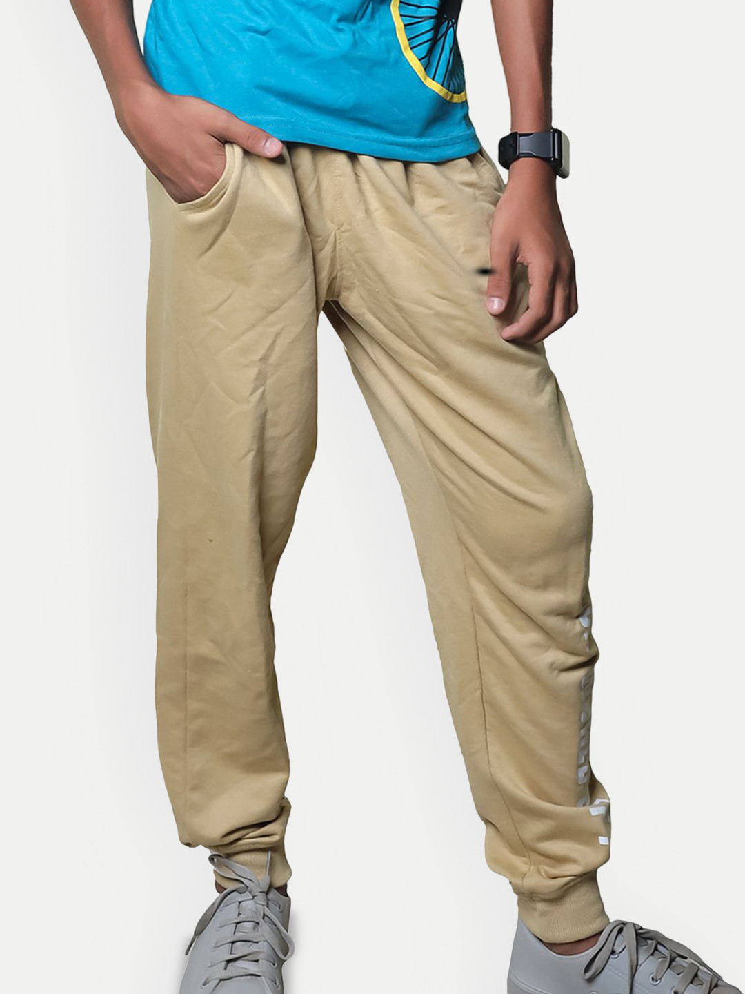 

BAESD Boys Printed Original Trousers, Beige