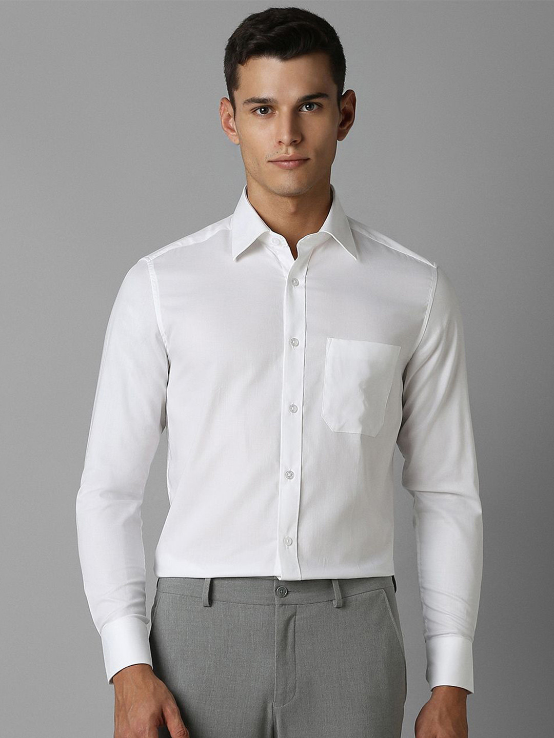 

Louis Philippe Men Classic Opaque Formal Shirt, White
