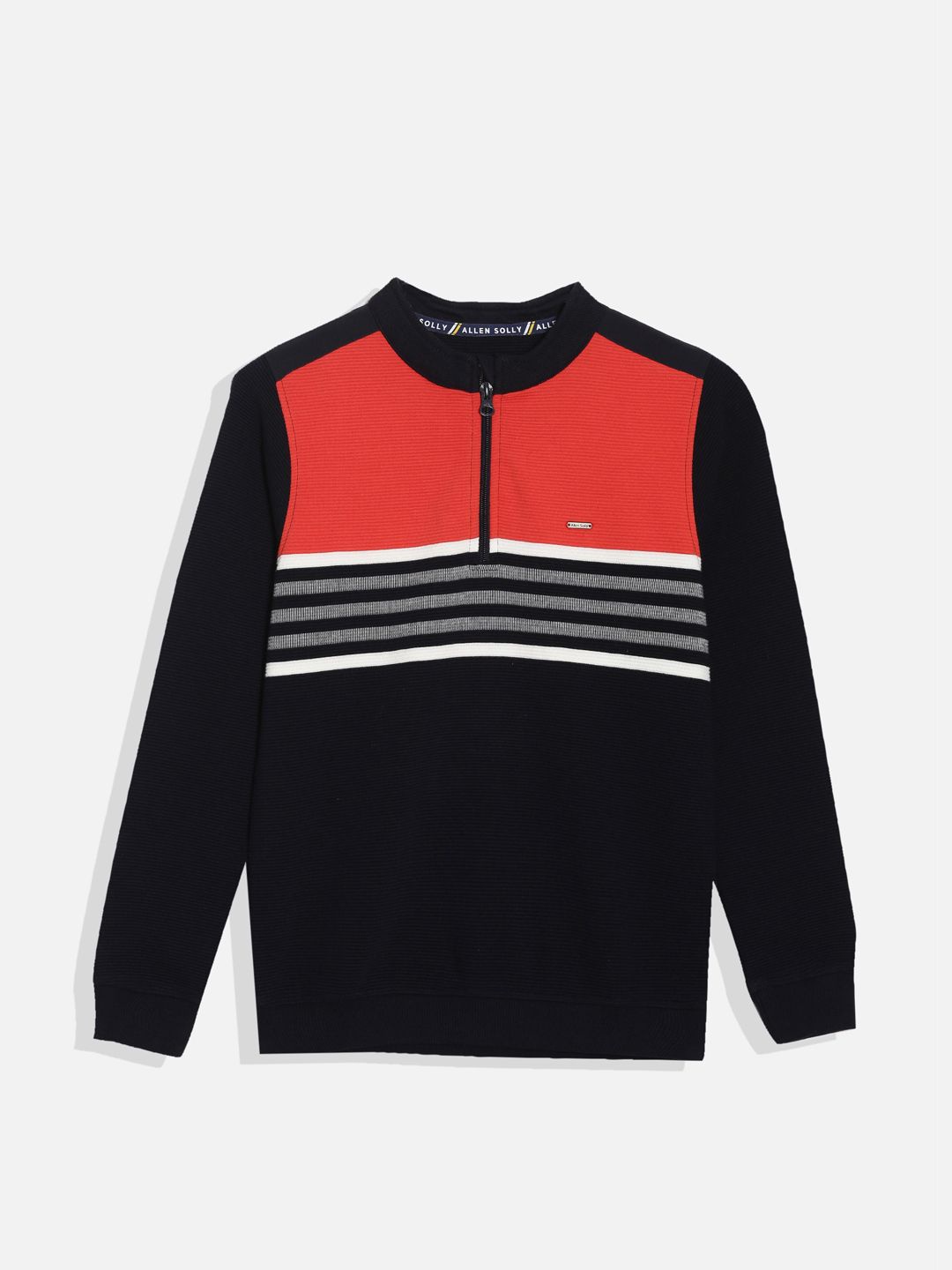 

Allen Solly Junior Boys Striped Sweatshirt, Black