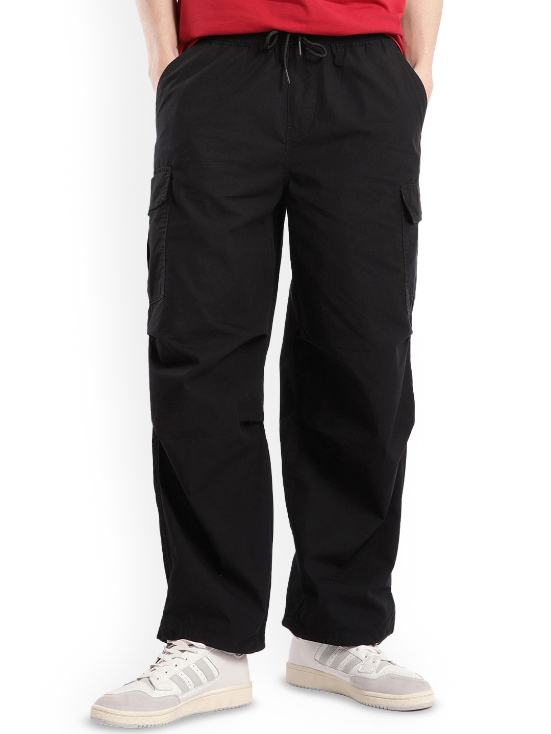 

WROGN Men Mid-Rise Track Pants, Black